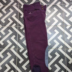 Piper Breeches Low-Rise Front Zip Purple Size 26R